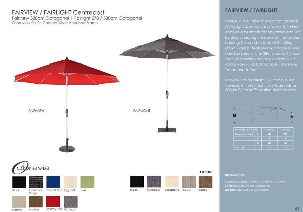 STANDARD UMBRELLA RANGE Coastal Casual